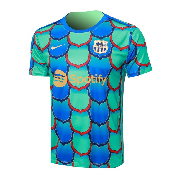 Camiseta Entrenamiento Barcelona 2024-2025 Verde Azul